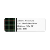 Clan Gunn Dark Green und Black Scottish Tartan