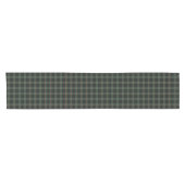 Clan Gunn Dark Green und Black Scottish Tartan Kurzer Tischläufer (Horizontal)