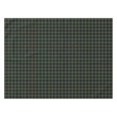 Clan Gunn Dark Green und Black Scottish Tartan Tischdecke (Vorderseite (Horizontal))
