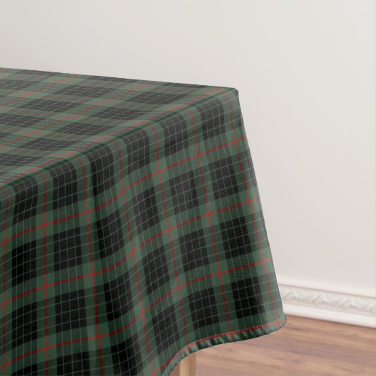 Clan Gunn Dark Green und Black Scottish Tartan Tischdecke (Beispiel)
