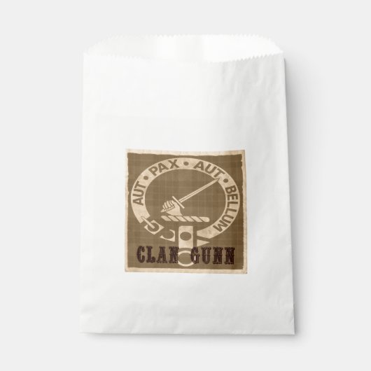 Clan Gunn Sepia Geschenktütchen (Vorderseite)