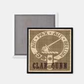 Clan Gunn Sepia Magnet (Vorderseite/Rückseite)