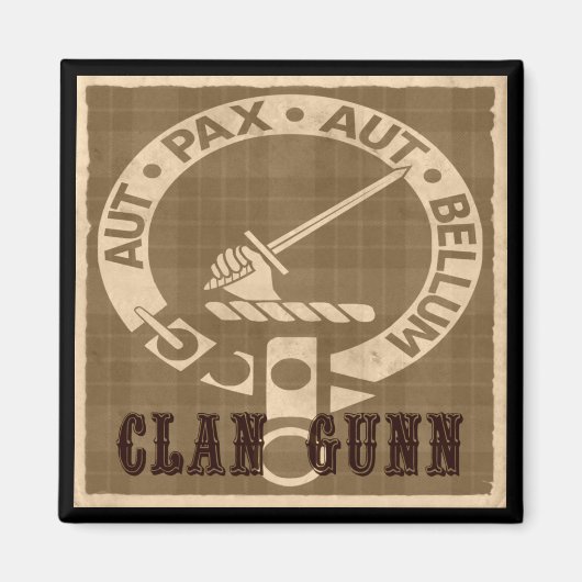 Clan Gunn Sepia Magnet (Vorne)