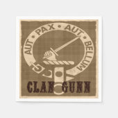 Clan Gunn Sepia Serviette (Vorderseite)