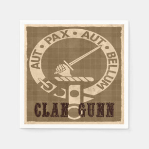 Clan Gunn Sepia Serviette