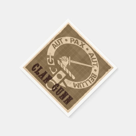 Clan Gunn Sepia Serviette (Ecke)