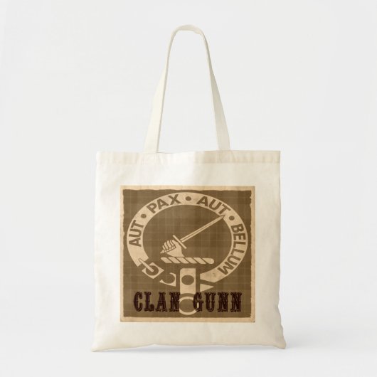 Clan Gunn Sepia Tragetasche (Vorne)