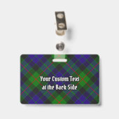 Clan Gunn Tartan Abzeichen Ausweis (Back with Clip)