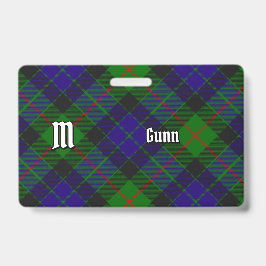 Clan Gunn Tartan Abzeichen Ausweis