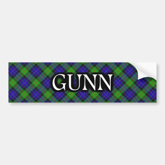 Clan Gunn Tartan Autoaufkleber (Vorne)
