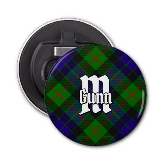 Clan Gunn Tartan Bottle Opener Flaschenöffner (Vorderseite)