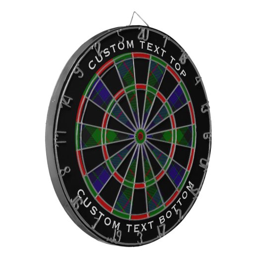 Clan Gunn Tartan Dart Board Dartscheibe (Vorderseite Links)