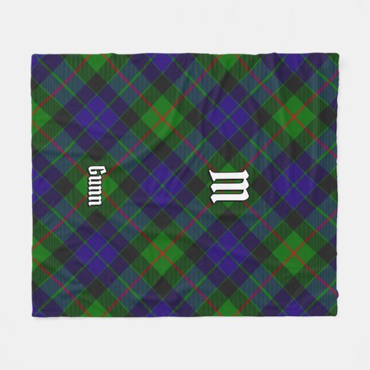 Clan Gunn Tartan Fleece Blanket (Vorderseite (Horizontal))
