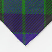 Clan Gunn Tartan Fleece Blanket (Ecke)
