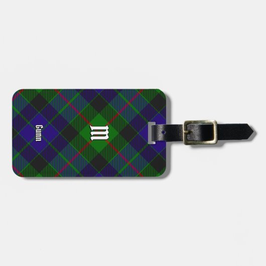 Clan Gunn Tartan Gepäck Tag Gepäckanhänger (Vorderseite horizontal)