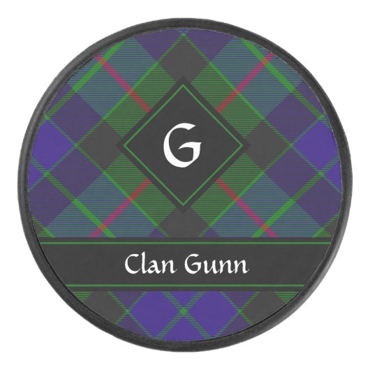 Clan Gunn Tartan Hockey Puck (Vorderseite)
