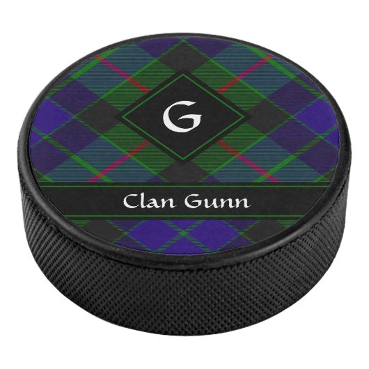 Clan Gunn Tartan Hockey Puck (3/4)