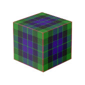 Clan Gunn Tartan House Blessing Würfel (Rückseite Schrägansicht)