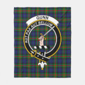 Clan Gunn Tartan Kariert Fleecedecke (Vorderseite)