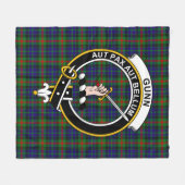 Clan Gunn Tartan Kariert Fleecedecke (Vorderseite (Horizontal))