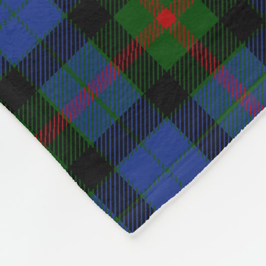 Clan Gunn Tartan Kariert Fleecedecke (Ecke)