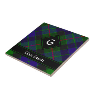 Clan Gunn Tartan Keramik Tile Fliese