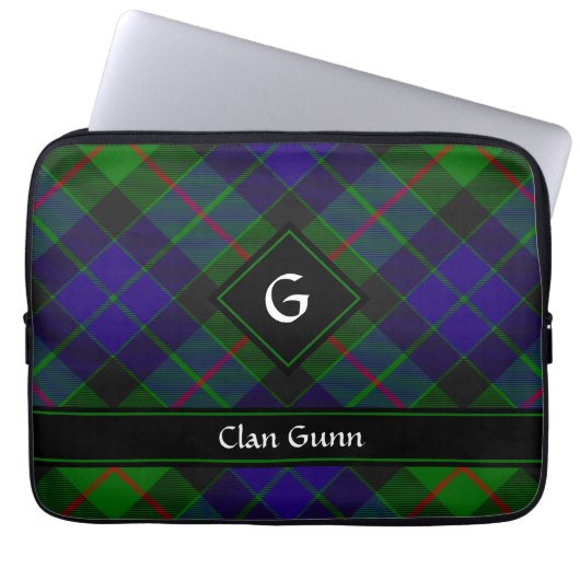 Clan Gunn Tartan Laptop Sleeve (Vorderseite)