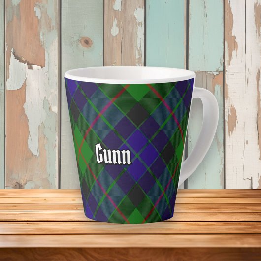 Clan Gunn Tartan Latte Tasse
