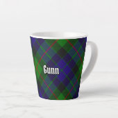 Clan Gunn Tartan Latte Tasse (Rechte Ecke)
