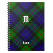Clan Gunn Tartan Notebook Notizblock (Vorderseite)
