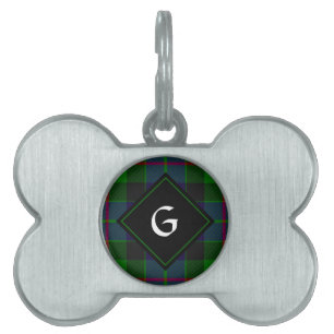 Clan Gunn Tartan Pet ID Tag Tiermarke