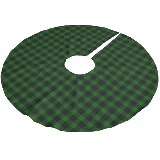 Clan Gunn Tartan Polyester Weihnachtsbaumdecke (Schrägansicht)