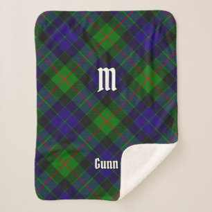 Clan Gunn Tartan Sherpa Blanket Sherpadecke