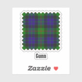 Clan Gunn Tartan Sticker (Blatt)