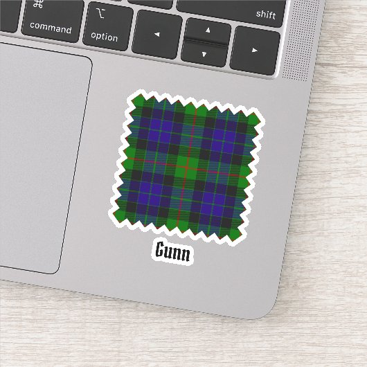 Clan Gunn Tartan Sticker (Detail)