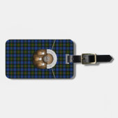 Clan-Gunn Tartan und Sporran Gepäckanhänger (Vorderseite horizontal)