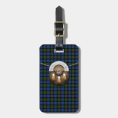 Clan-Gunn Tartan und Sporran Gepäckanhänger (Vorderseite vertikal)