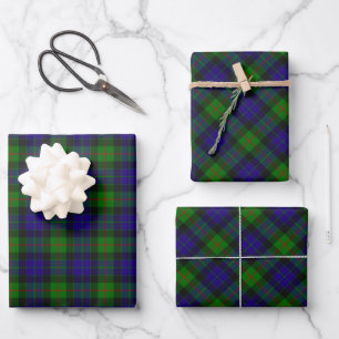 Clan Gunn Tartan Wrapping Paper Sheets Geschenkpapier Set