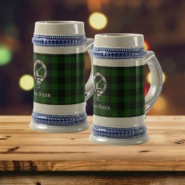 Clan Gunn Wappen Abzeichen & Tartan Bierglas