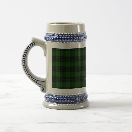Clan Gunn Wappen Abzeichen & Tartan Bierglas (Links)