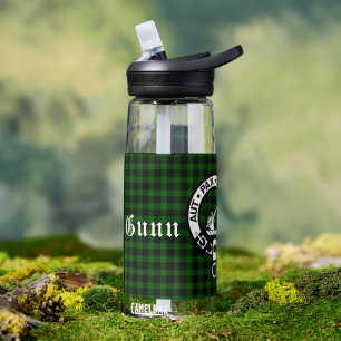 Clan Gunn Wappen Abzeichen & Tartan Trinkflasche