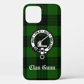 Clan Gunn Wappen Abzeichen und Tartan Case-Mate iPhone Hülle (Rückseite)