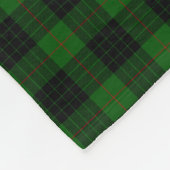 Clan Gunn Wappen Abzeichen und Tartan Fleecedecke (Ecke)