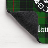 Clan Gunn Wappen Abzeichen und Tartan Mousepad (Ecke)