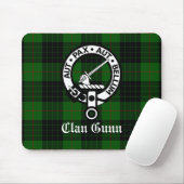 Clan Gunn Wappen Abzeichen und Tartan Mousepad (Mit Mouse)
