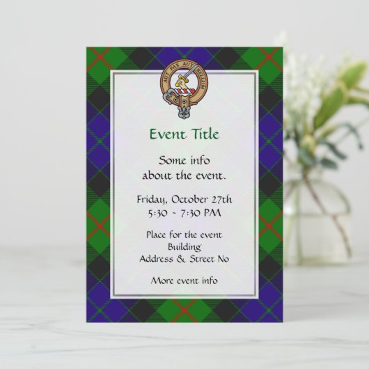 Clan Gunn Wappen Einladung (Stehend Vorderseite)