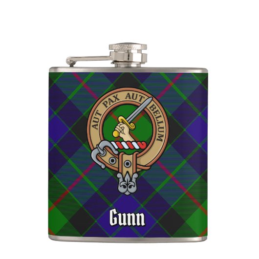 Clan Gunn Wappen Flask Flachmann (Vorderseite)