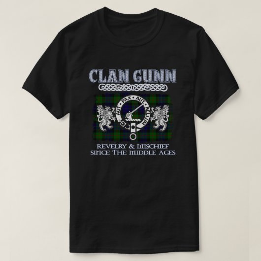 Clan Gunn Wappen Schottischer Clans Schottischer N T-Shirt (Design vorne)