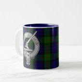 Clan Gunn Wappen & Tartan - Altnord Zweifarbige Tasse (Vorderseite Links)