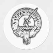 Clan Gunn Wappen & Tartan Etiketten (Design 2)